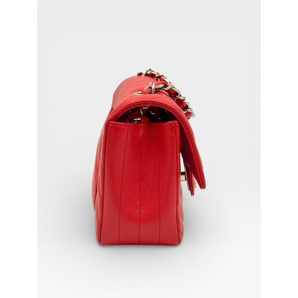 Rectangular Flap Mini Caviar Chevron Leather Shou… - image 12